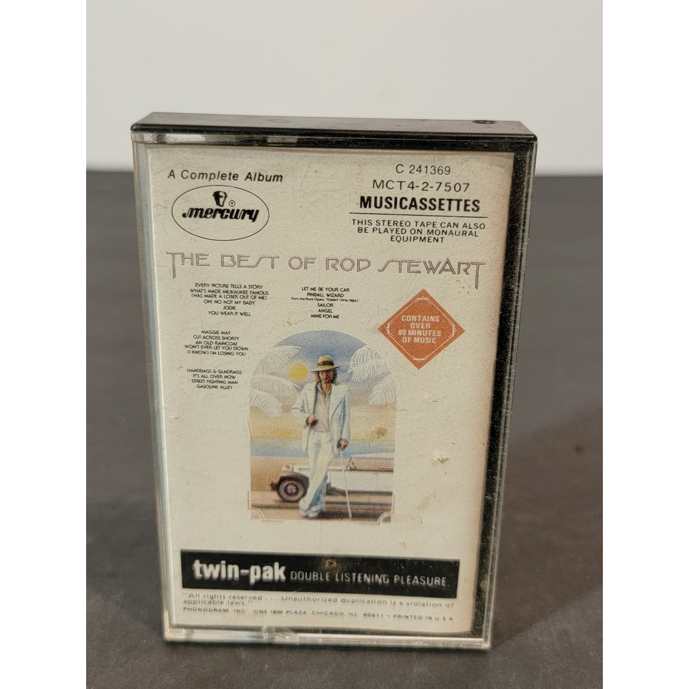 Rod‎ Stewart The Best Of Rod Stewart Cassette Mercury 1976 Twin-Pak